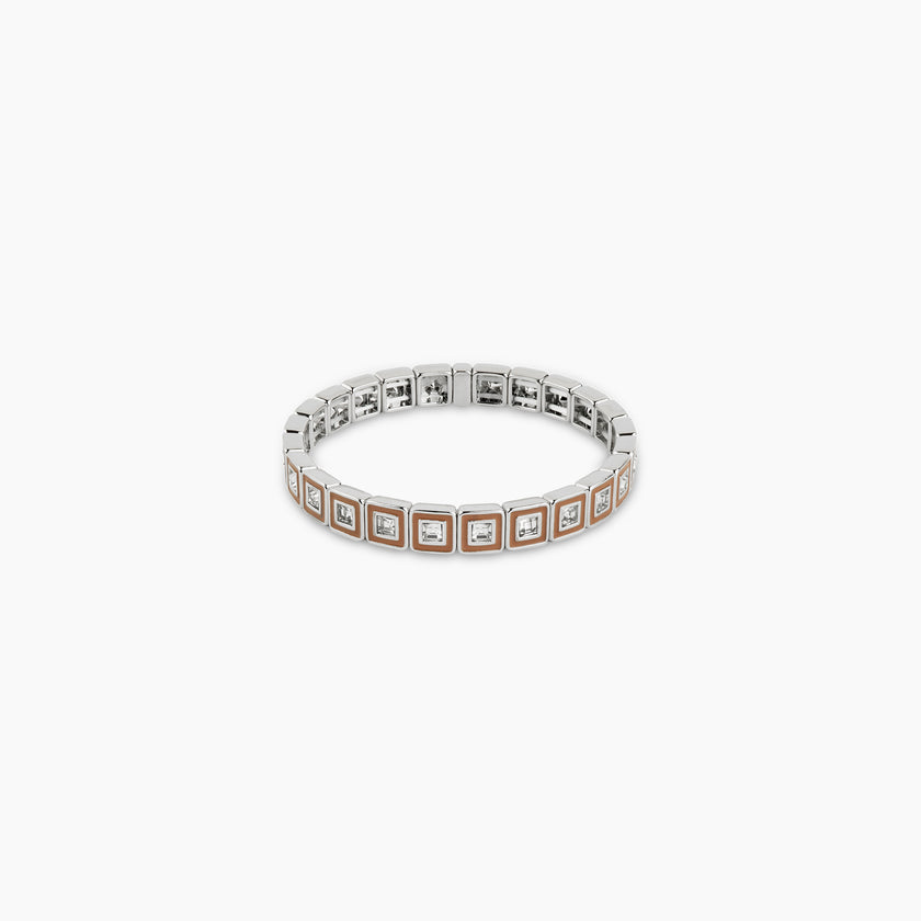 The Prism Tile Brown Stretch Bracelet