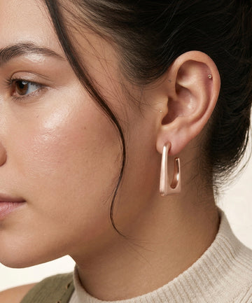 Brushed Mood Curve Hoops