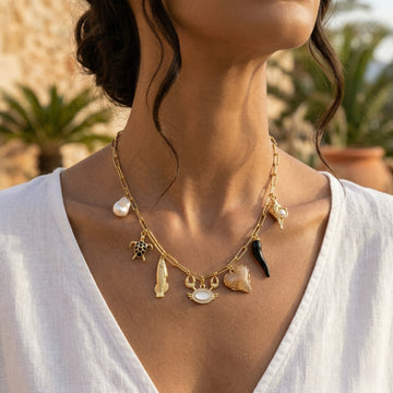 Mediterranean Muse Charm Necklace