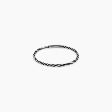 Dual Helix Black Cable Bracelet
