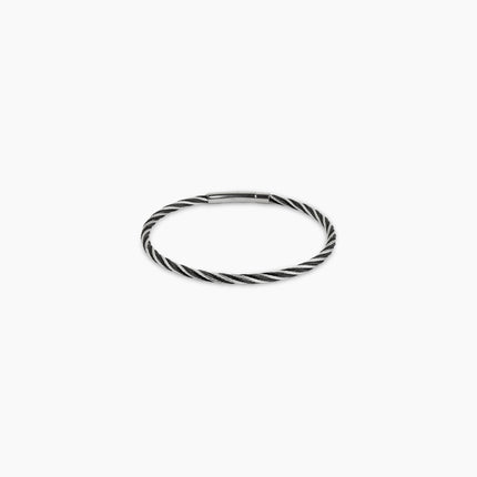 Dual Helix Black Cable Bracelet