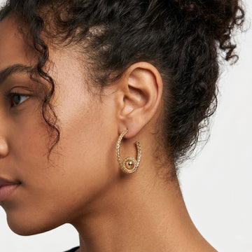 Braided Orbit Hoop Earrings