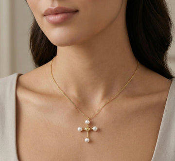 Cross Pearl Necklace