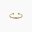 Gold Crisscross Ribbed Cuff