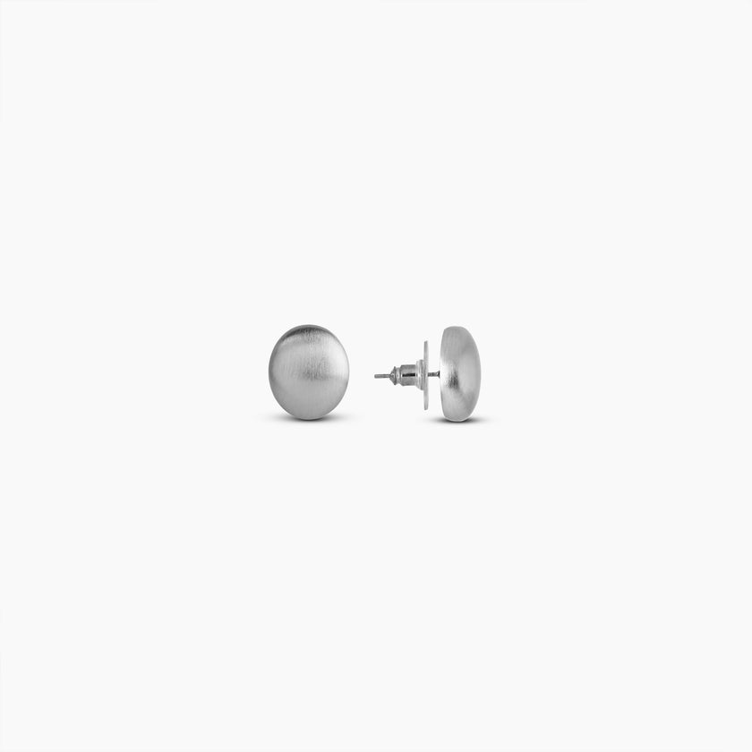 Brushed Mood Silver Dome Studs