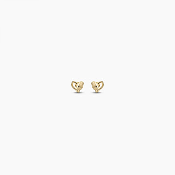 Intertwined Heart Studs