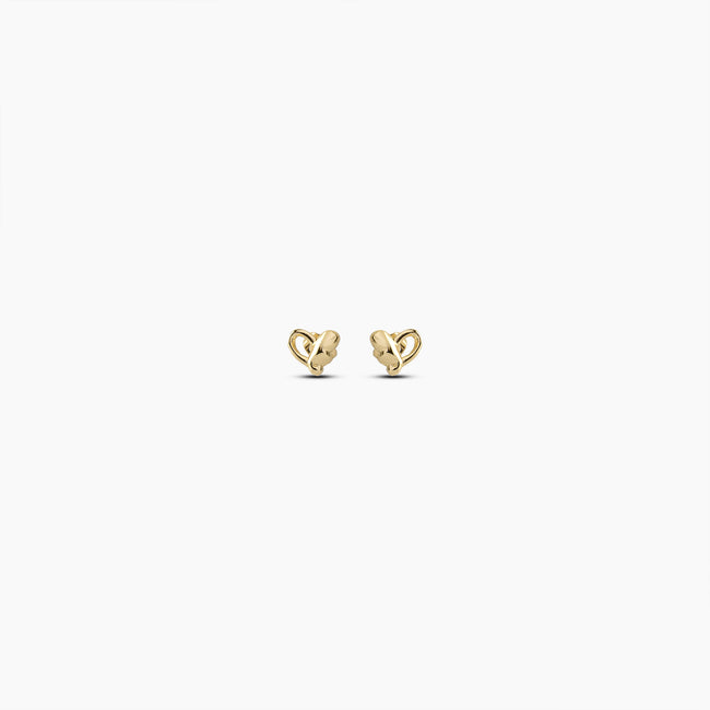 Intertwined Heart Studs