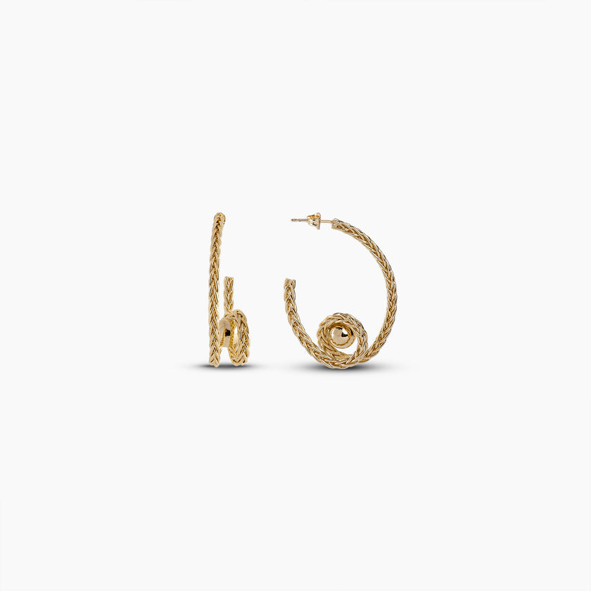 Braided Orbit Hoop Earrings