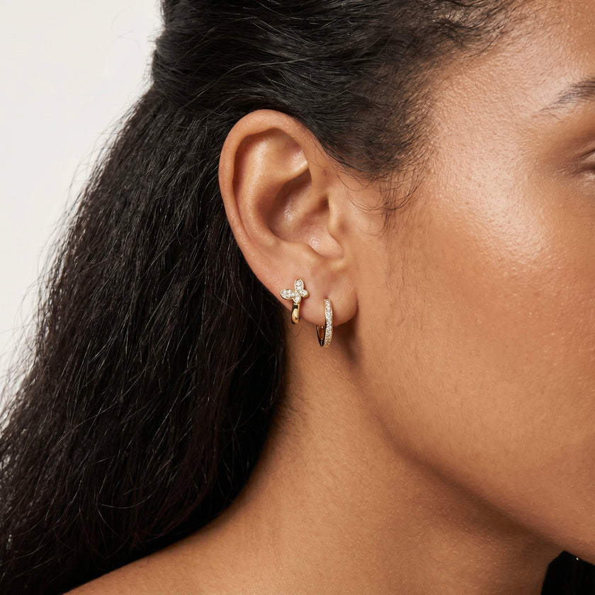 Butterfly Huggie Earrings