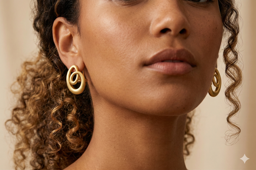 Brushed Mood Love Knot Earrings