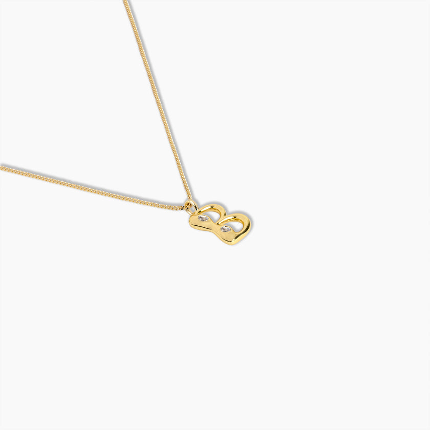 Duo Diamond Initial Necklace