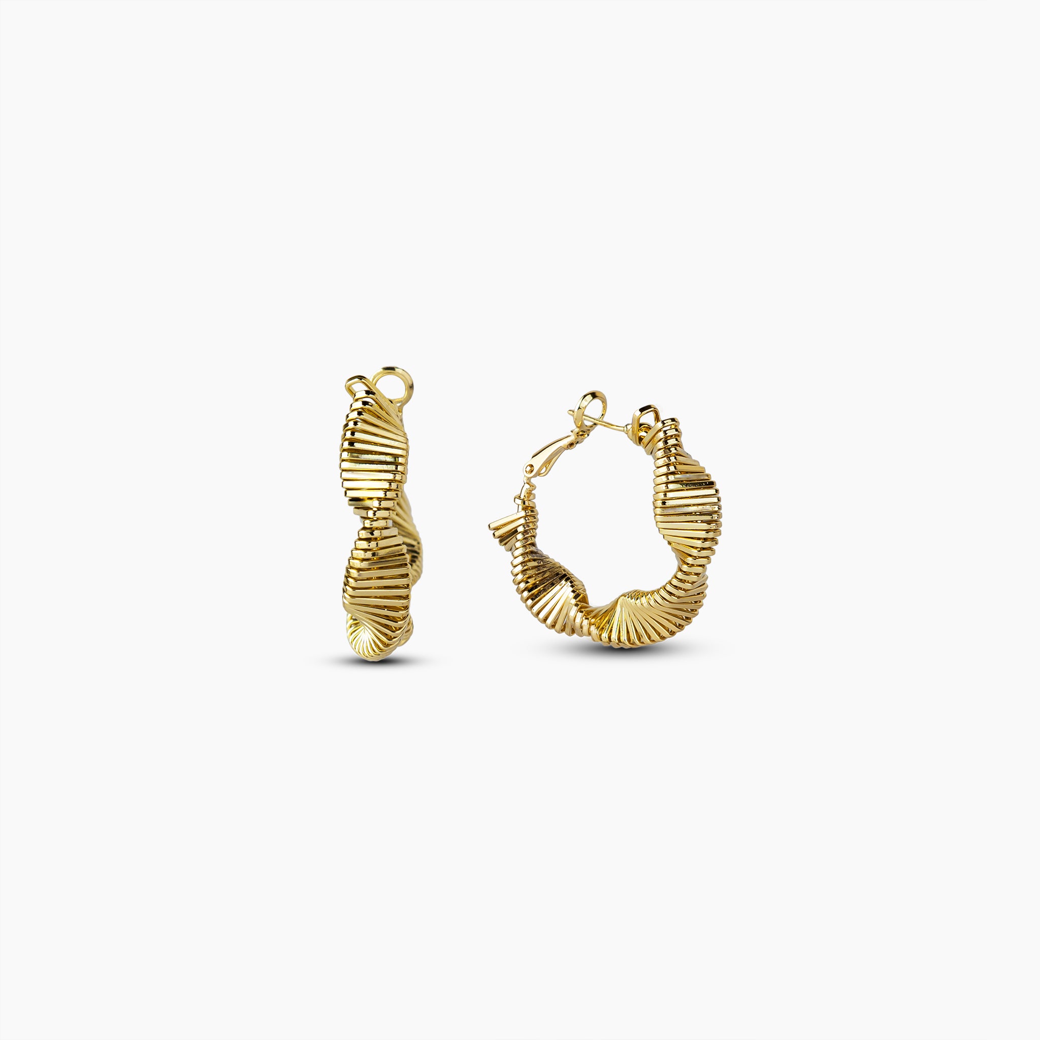 Ribbed Helix Hoops