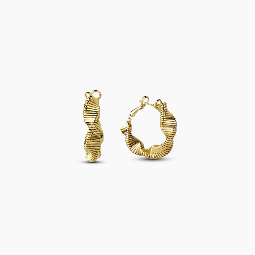 Ribbed Helix Hoops