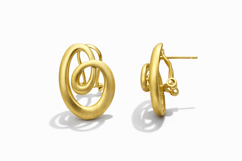 Brushed Mood Love Knot Earrings