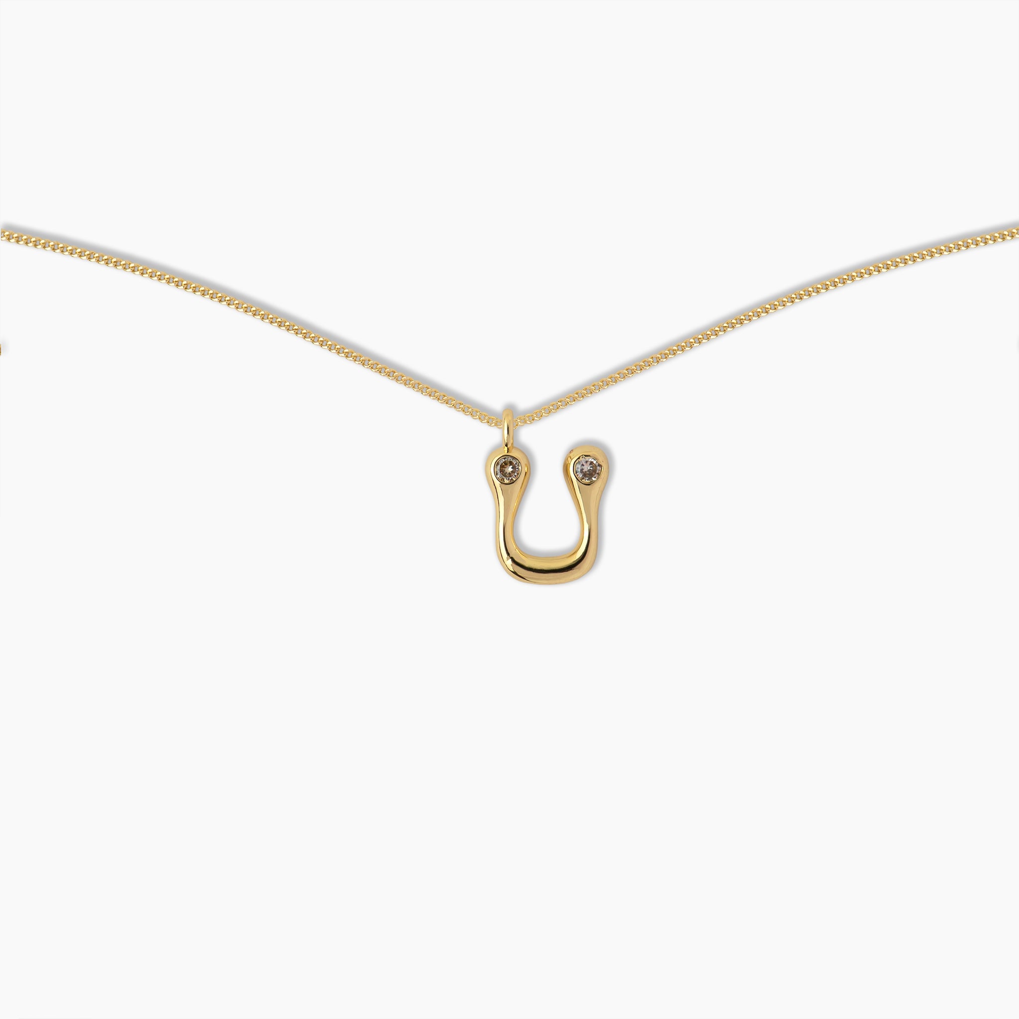 Duo Diamond Initial Necklace